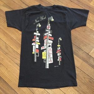 Vintage 80s New York City T-shirt  XS